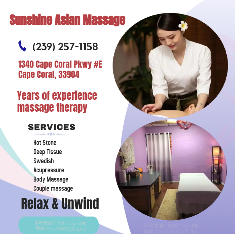 Our traditional full body massage in Cape Coral, FL
includes a combination of different massage therapies like 
Swedish Massage, Deep Tissue, Sports Massage, Hot Oil Massage
at reasonable prices.