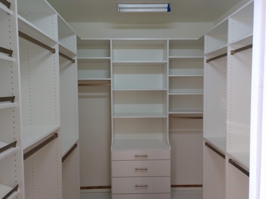 Custom designed walk in closet in Harrisburg