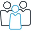 People standing side by side icon.