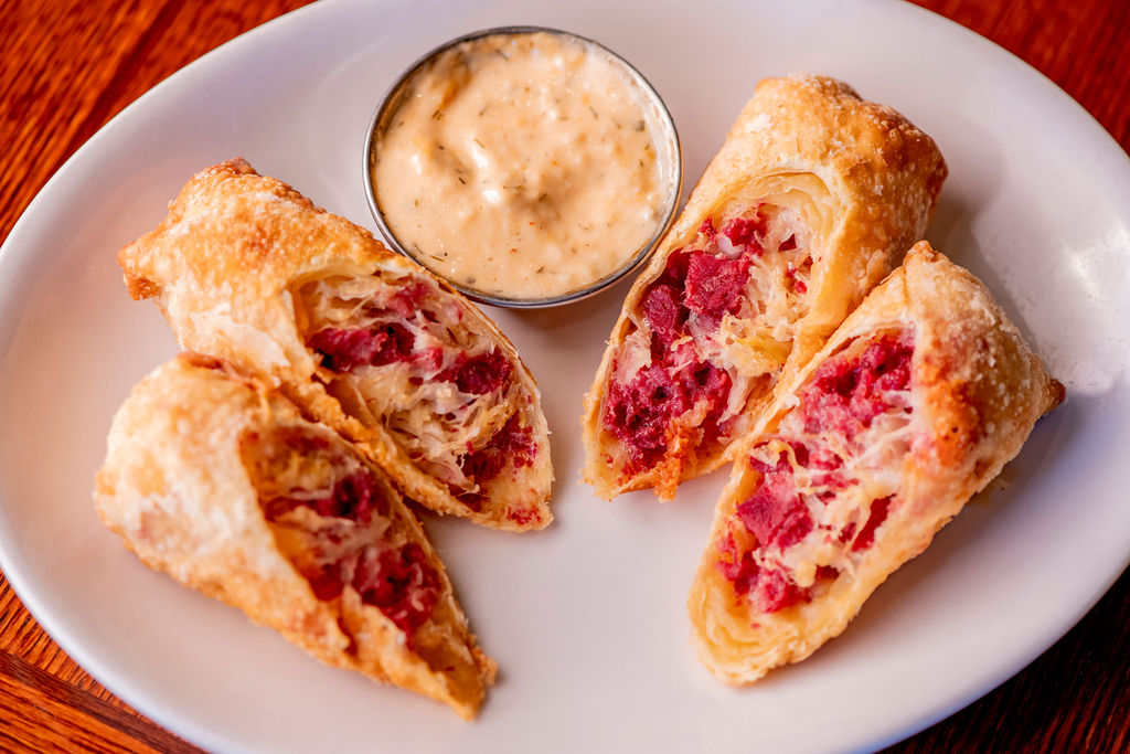 corned beef, sauerkraut, swiss, thousand island dipping sauce