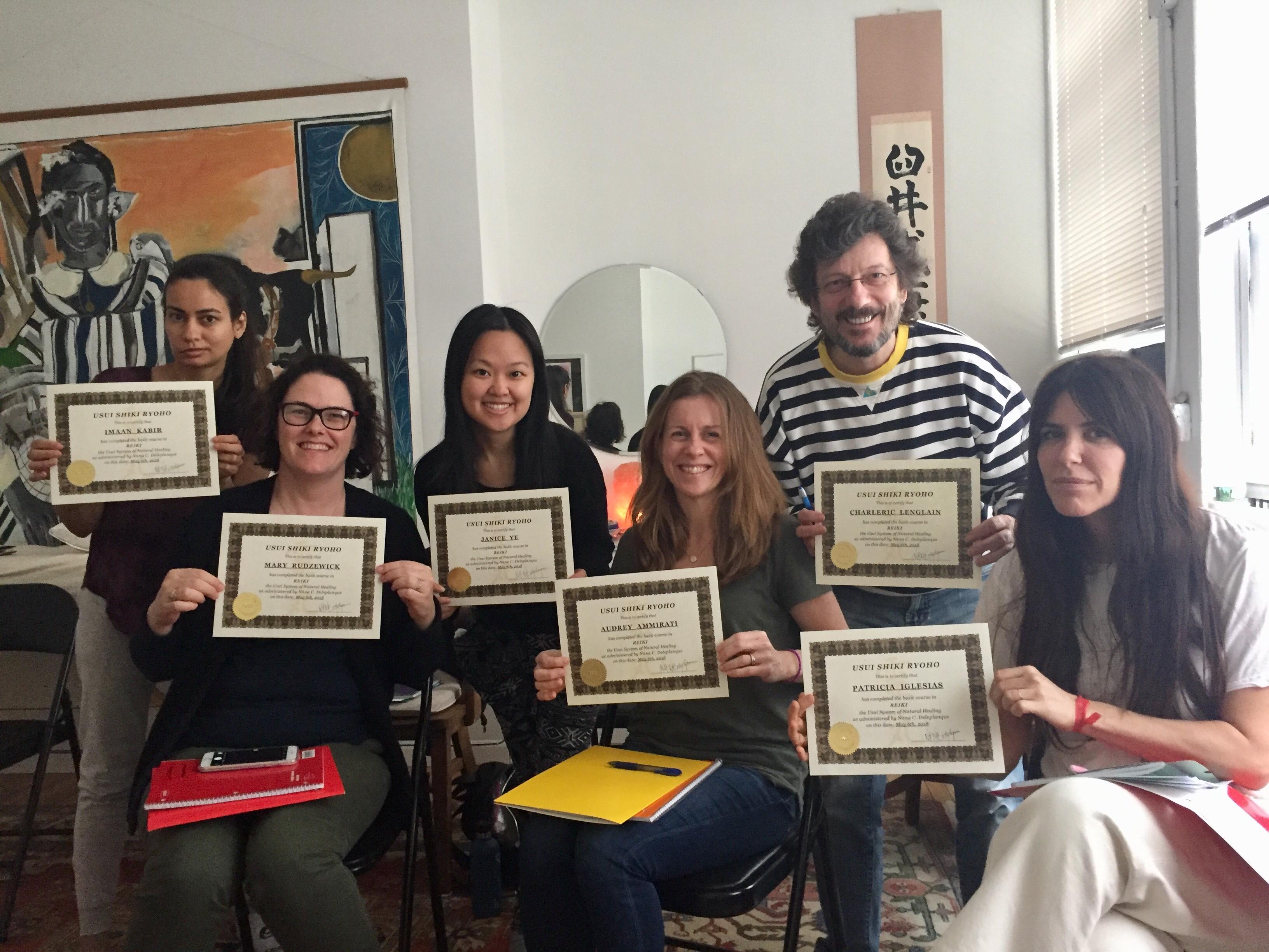 Reiki 1 certification this weekend at the new studio! A very talented group!