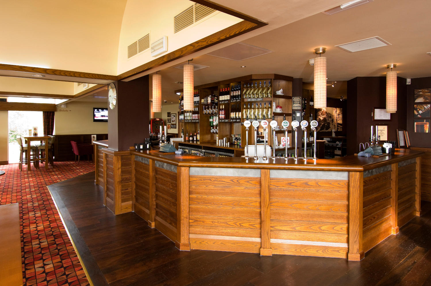Beefeater restaurant interior Premier Inn Torquay Seafront hotel Torquay 03333 219097