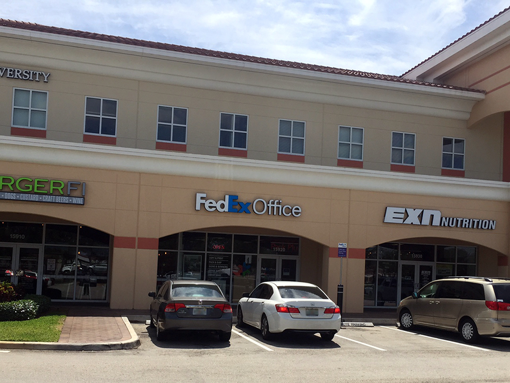 Exterior photo of FedEx Office location at 15920 Pines Blvd\t Print quickly and easily in the self-service area at the FedEx Office location 15920 Pines Blvd from email, USB, or the cloud\t FedEx Office Print & Go near 15920 Pines Blvd\t Shipping boxes and packing services available at FedEx Office 15920 Pines Blvd\t Get banners, signs, posters and prints at FedEx Office 15920 Pines Blvd\t Full service printing and packing at FedEx Office 15920 Pines Blvd\t Drop off FedEx packages near 15920 Pines Blvd\t FedEx shipping near 15920 Pines Blvd