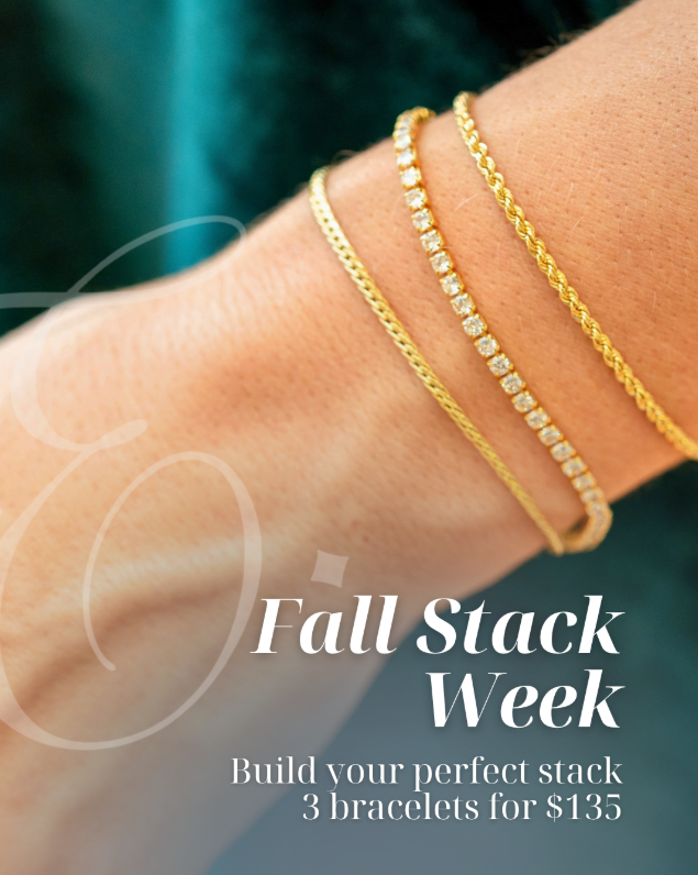 Build your perfect stack during Fall Stack Week at Eliana Curated! Get 3 bracelets for $135 and mix your favorite styles for a look that shines. Explore beautiful bracelets in Old Town Alexandria now.