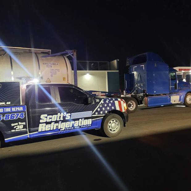 Images Scott's Refrigeration Truck Trailer and Tires