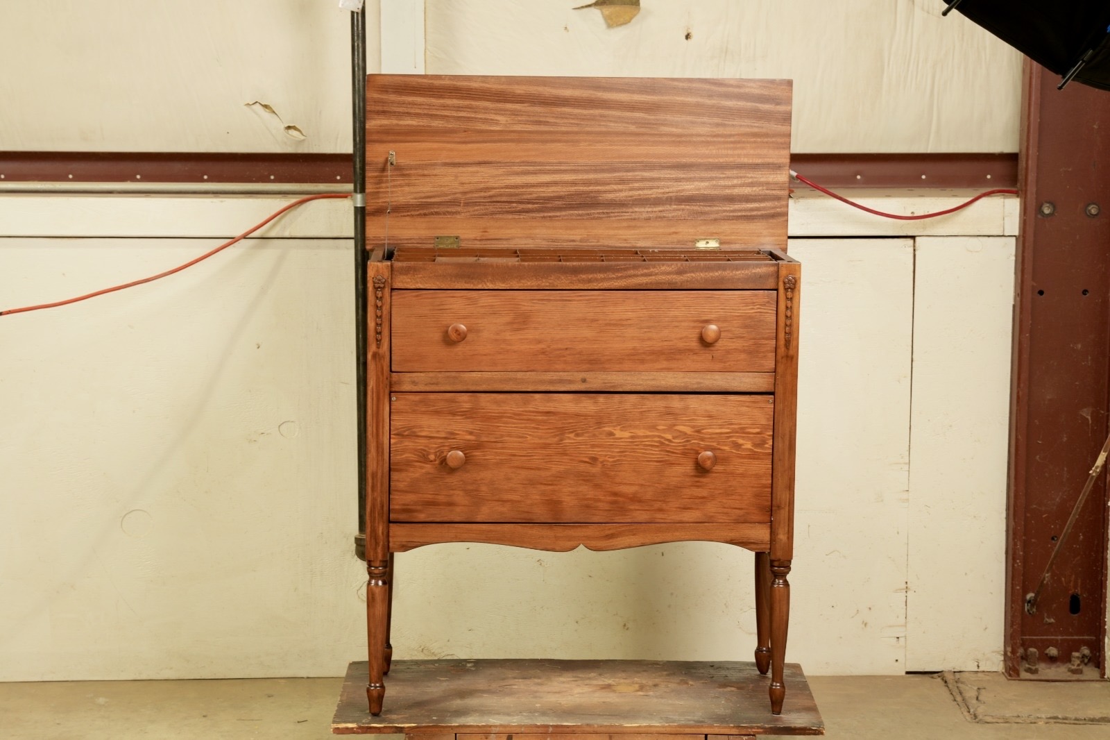 Antique dresser open top - after restoration
