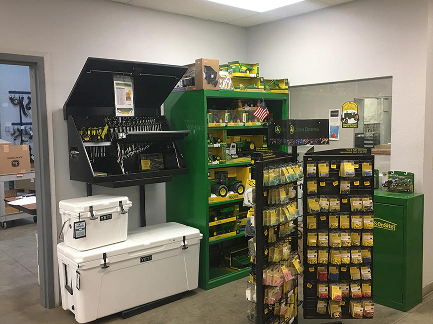 Yeti Merchandise and Toy Section at RDO Equipment Co. in Wasco, OR
