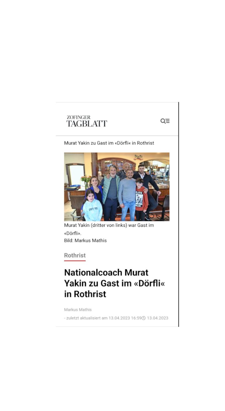 Restaurant Dörfli, Bernstrasse 132 in Rothrist