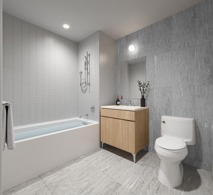 Secondary bathrooms with Kohler fixtures