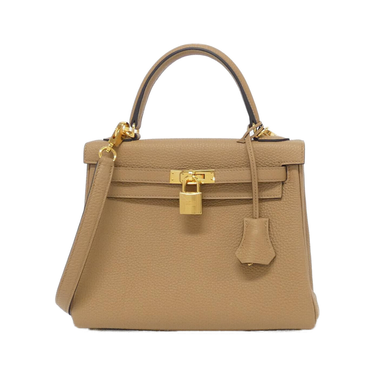 エルメス ケリー 25cm 044624CC トゴ CHAI ゴールド金具 U刻印