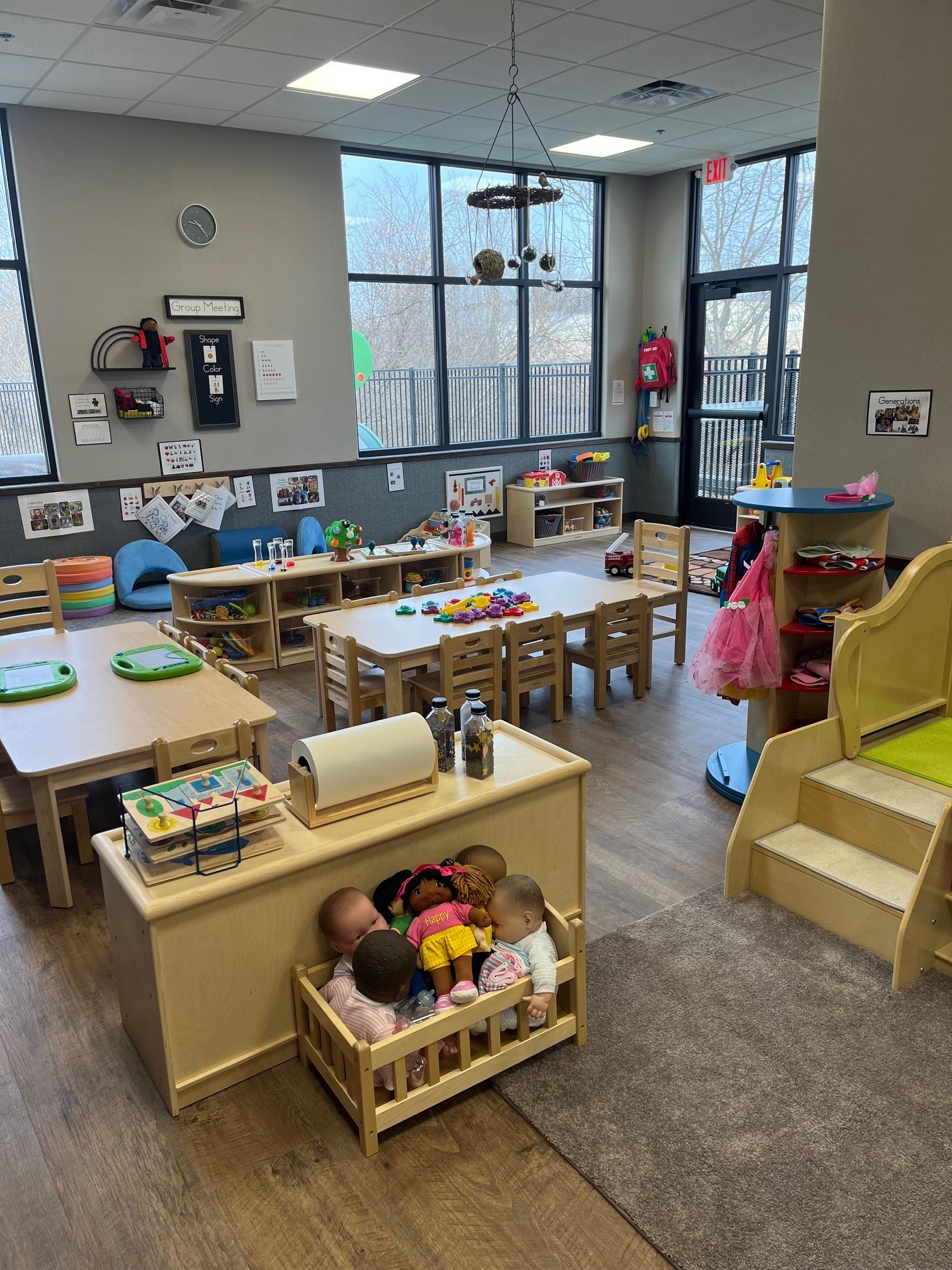 A toddler classroom at New Horizon Academy in Overland Park, KS.