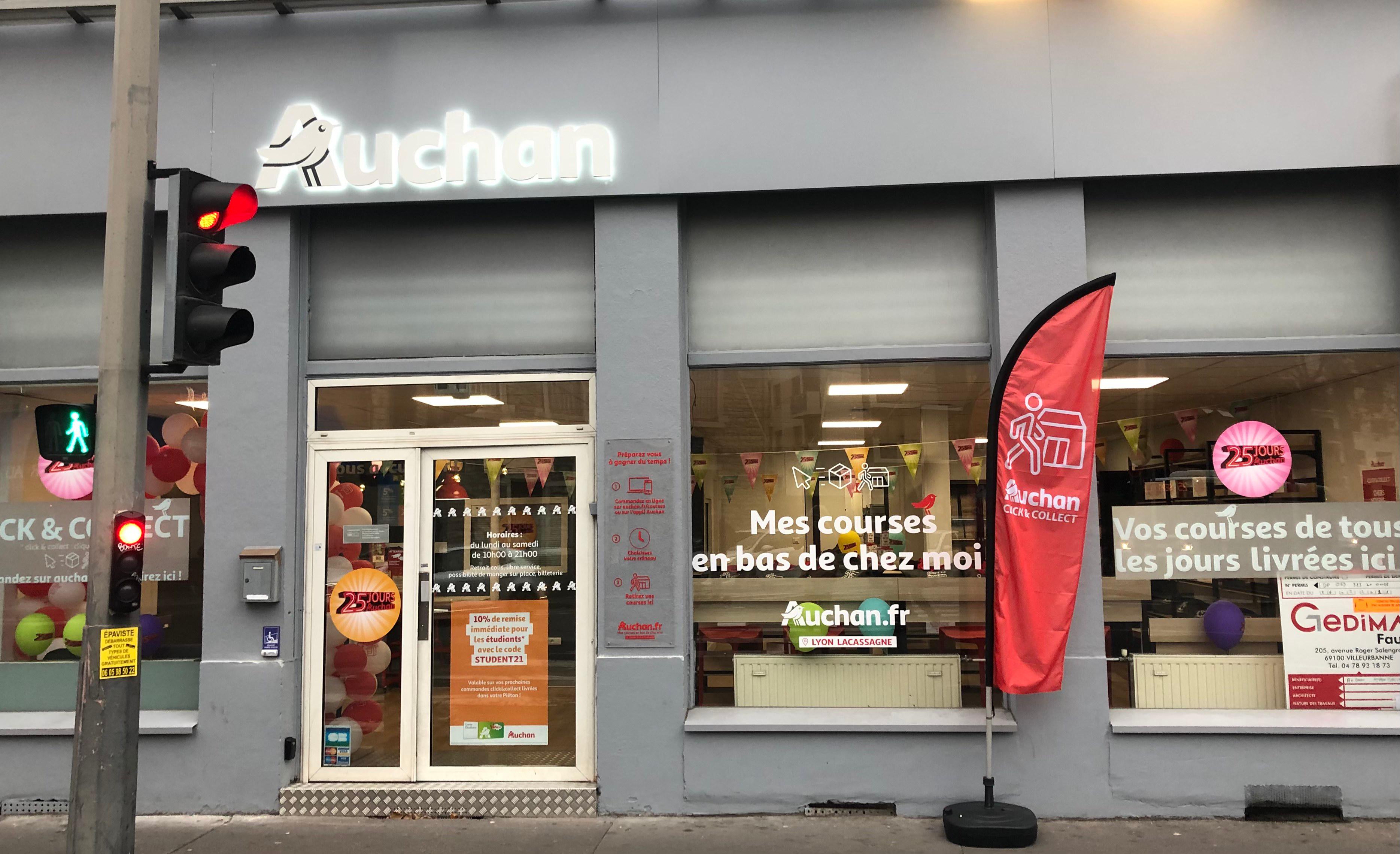 Images Auchan Piéton Lyon Lacassagne