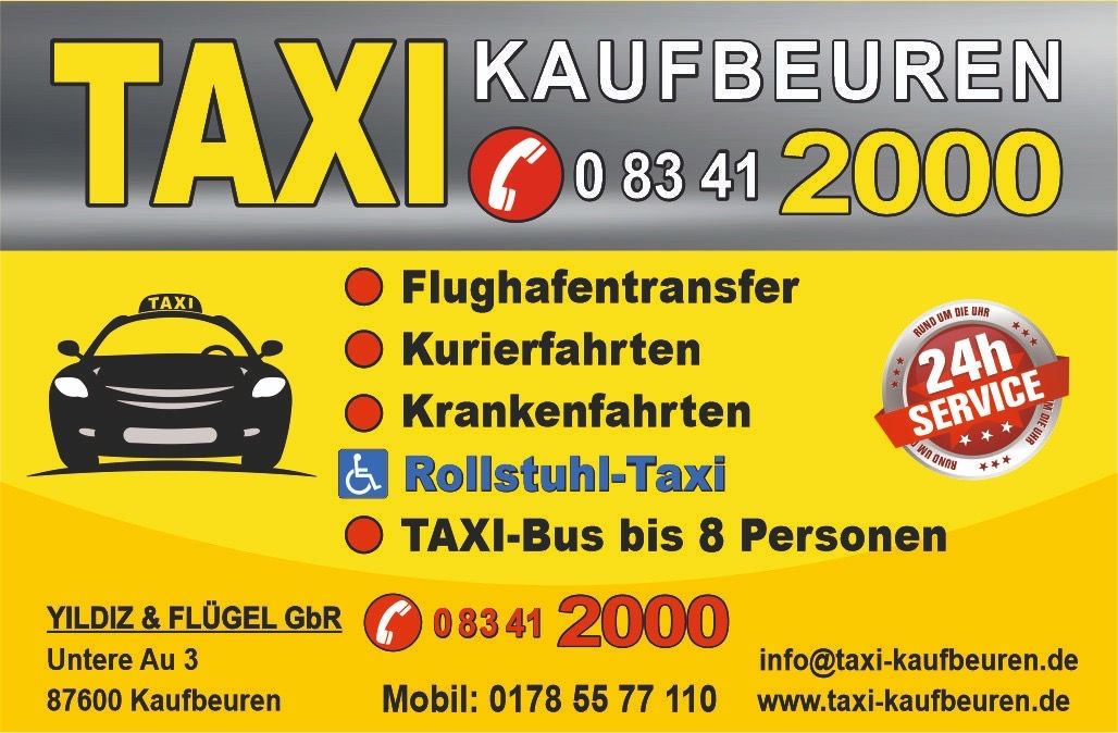 Taxi Kaufbeuren Orhan Yildiz & Judith Flügel GbR, Untere Au 3 in Kaufbeuren