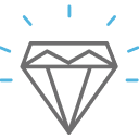 Shining diamond icon.