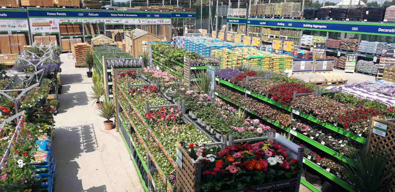 B&M's brand new store in Durham boasts an extensive Garden Centre range; everything from fencing and aggregate, to planters and sheds.