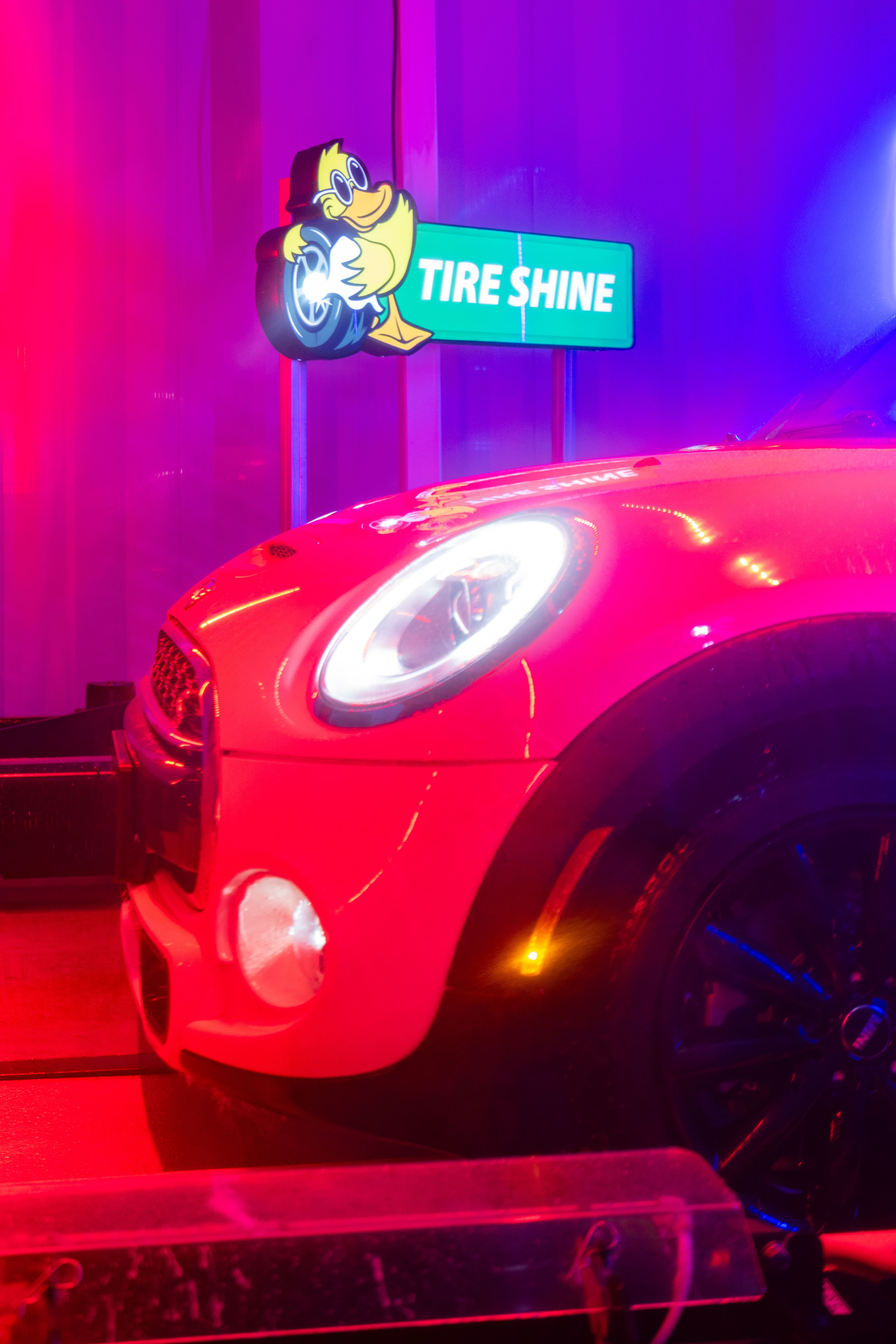 Don't forget the finishing touch. Quick Quack Car Wash's Tire Shine service gives your tires a deep, dark gloss that makes your whole car look brand new. Fast, affordable, and available every visit.