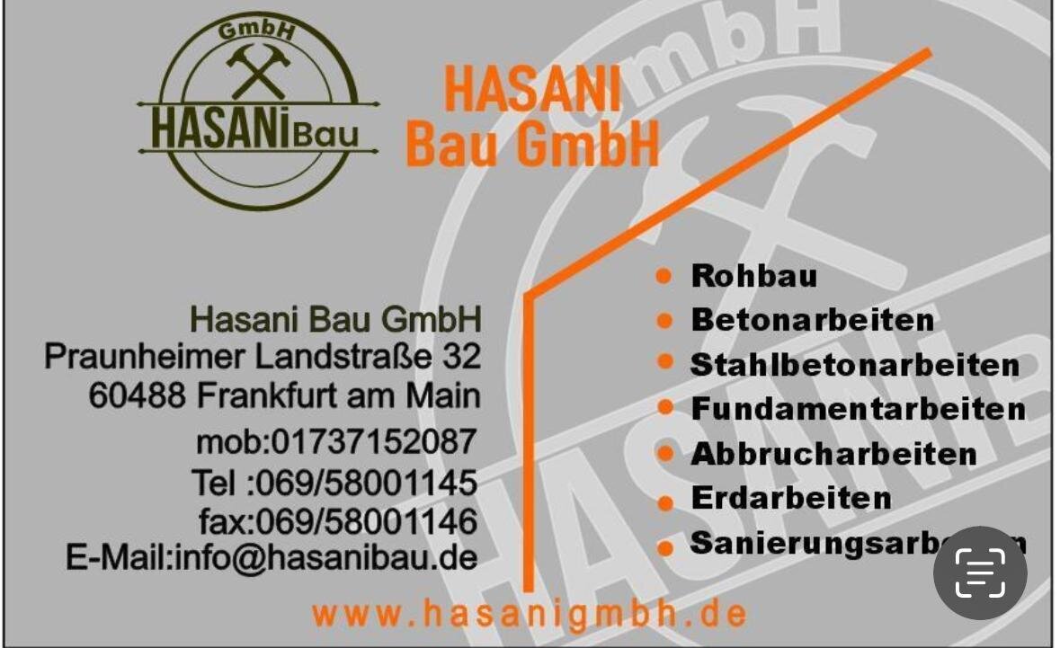 Hasani Bau GmbH, Praunheimer Landstraße 32 in Frankfurt Am Main