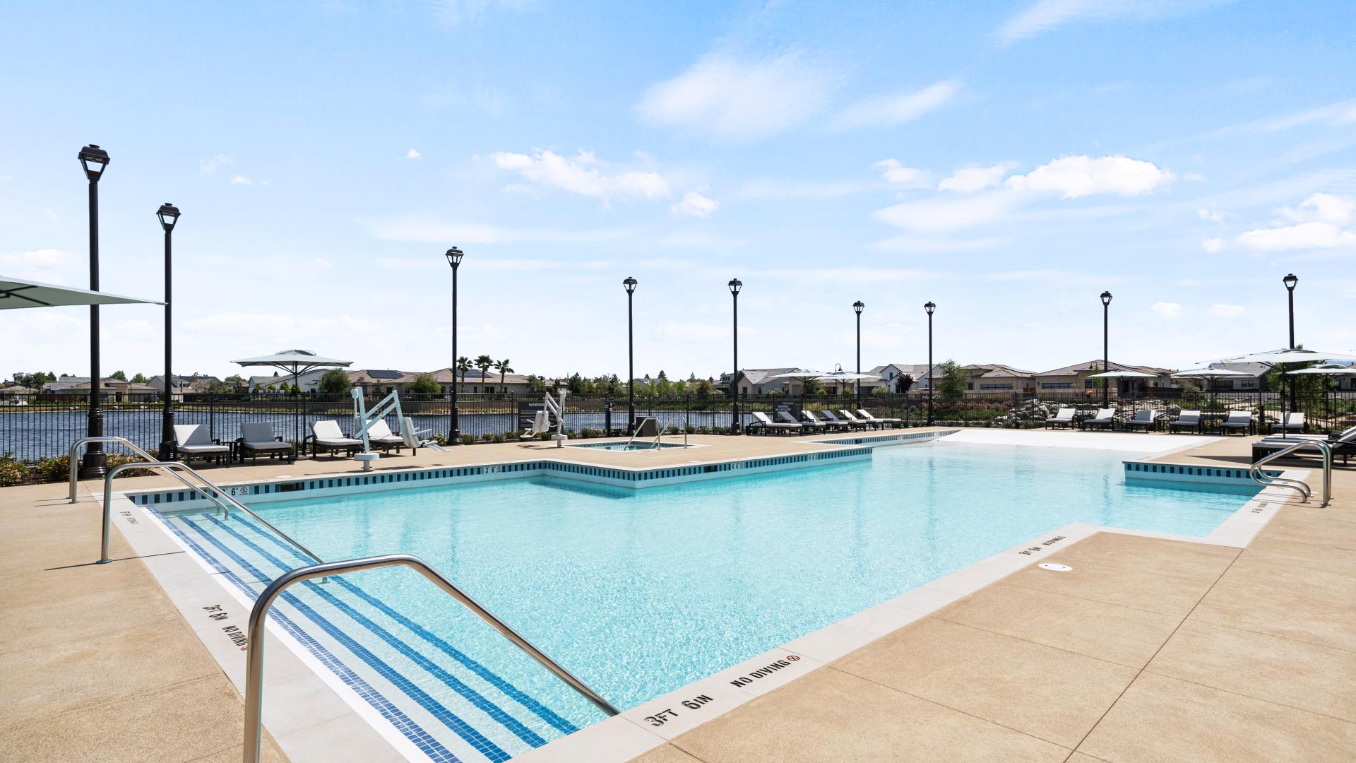 Resort-style pool and spa
