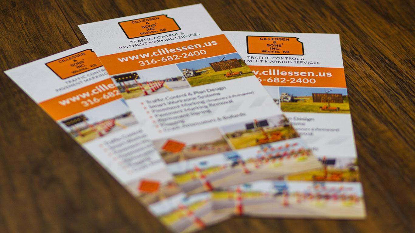 Sales material graphics and design