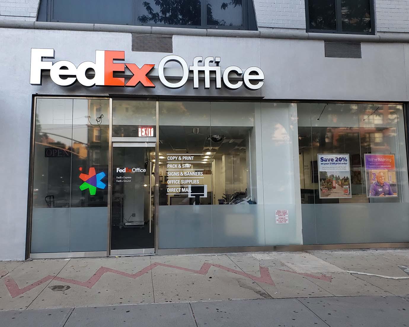 Exterior photo of FedEx Office location at 250 E Houston St\t Print quickly and easily in the self-service area at the FedEx Office location 250 E Houston St from email, USB, or the cloud\t FedEx Office Print & Go near 250 E Houston St\t Shipping boxes and packing services available at FedEx Office 250 E Houston St\t Get banners, signs, posters and prints at FedEx Office 250 E Houston St\t Full service printing and packing at FedEx Office 250 E Houston St\t Drop off FedEx packages near 250 E Houston St\t FedEx shipping near 250 E Houston St