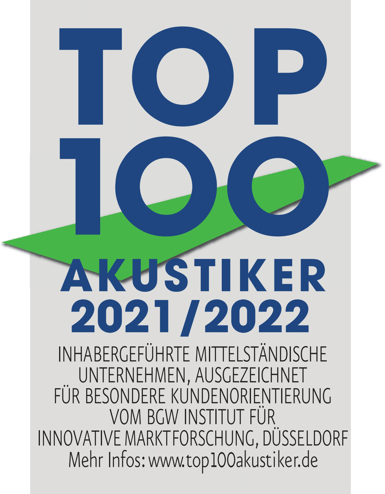 Auszeichnung TOP Akustiker 2021/2022