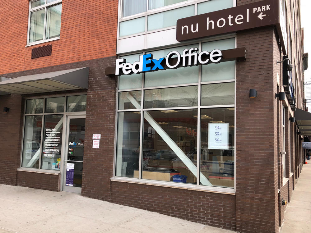 Exterior photo of FedEx Office location at 293 Atlantic Ave\t Print quickly and easily in the self-s FedEx Office Print & Ship Center Brooklyn (718)624-2847
