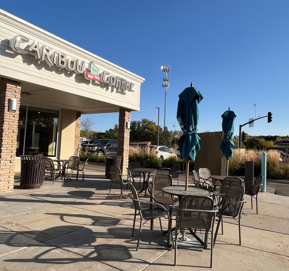 Storefront of the Caribou Coffee at 5663 Manitou Road in Excelsior