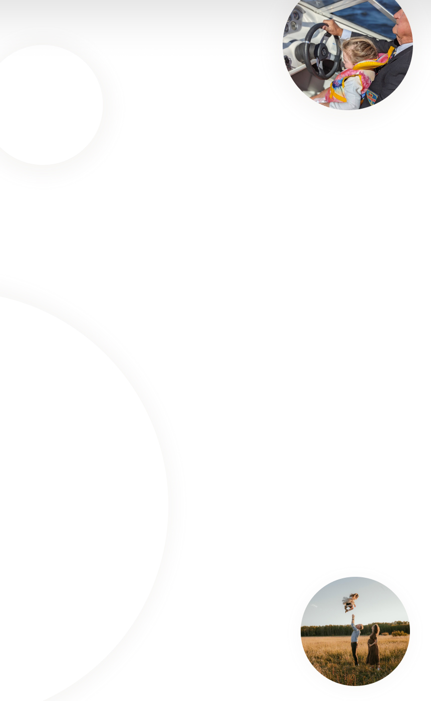 Multigenerational families spending time together.