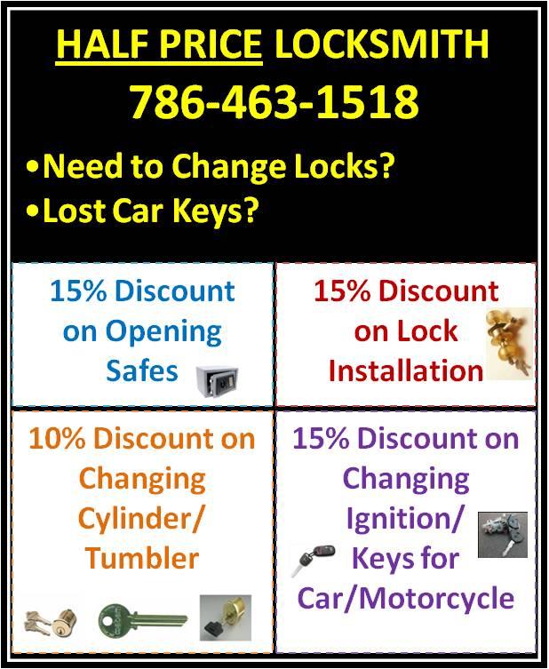 Discounts Half Price Locksmith Hollywood (754)888-9470