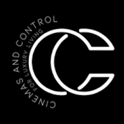 The Cinemas and Control logo features a sleek, modern design that encapsulates the essence of high-e Cinemas and Control Ltd Ascot 01344 944300