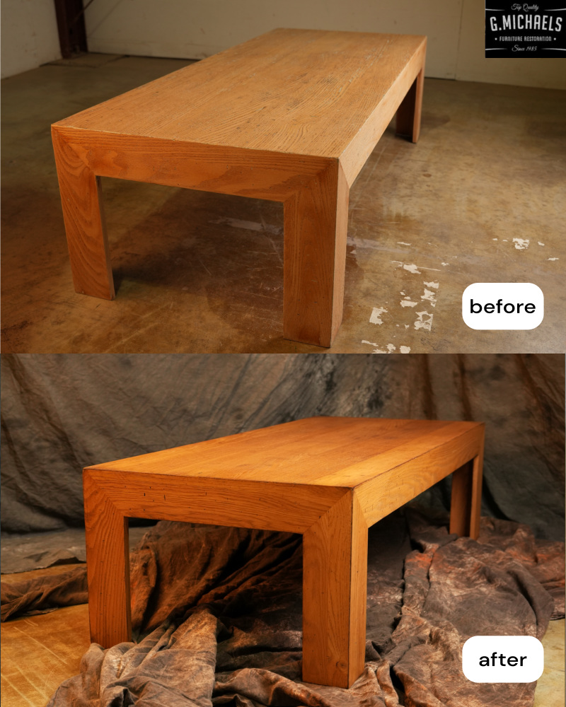 Oak Coffee Table Repair and Refinish Project