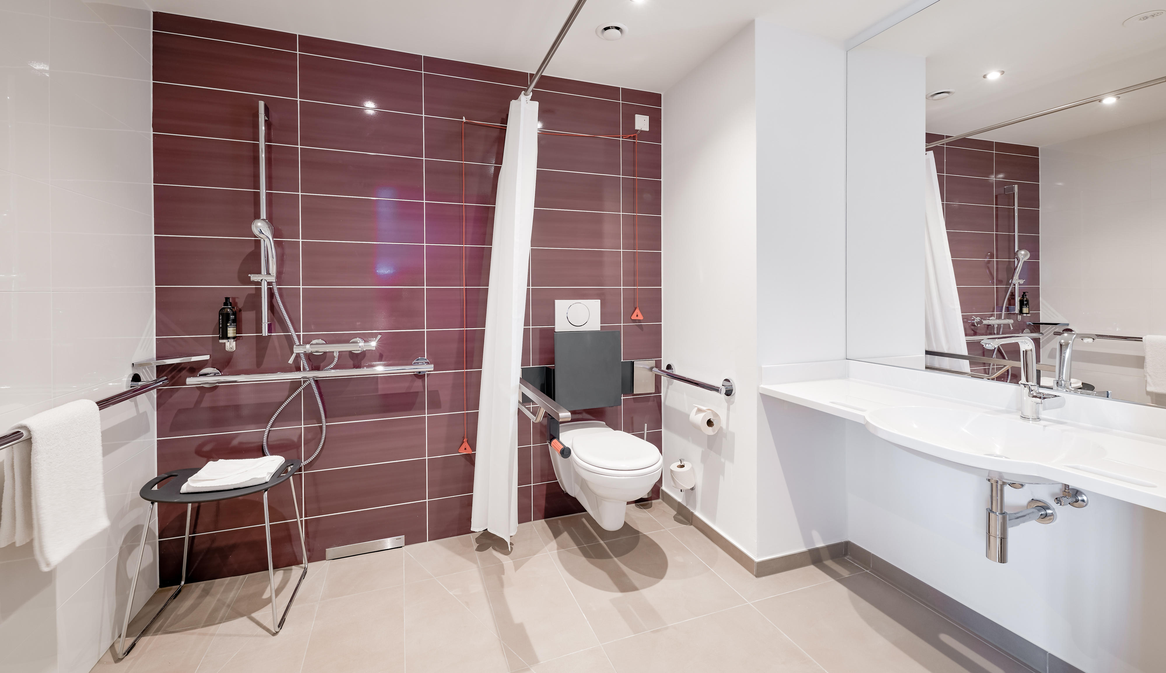 Premier Inn Saarbrucken City Congresshalle hotel accessible wet room with walk in shower