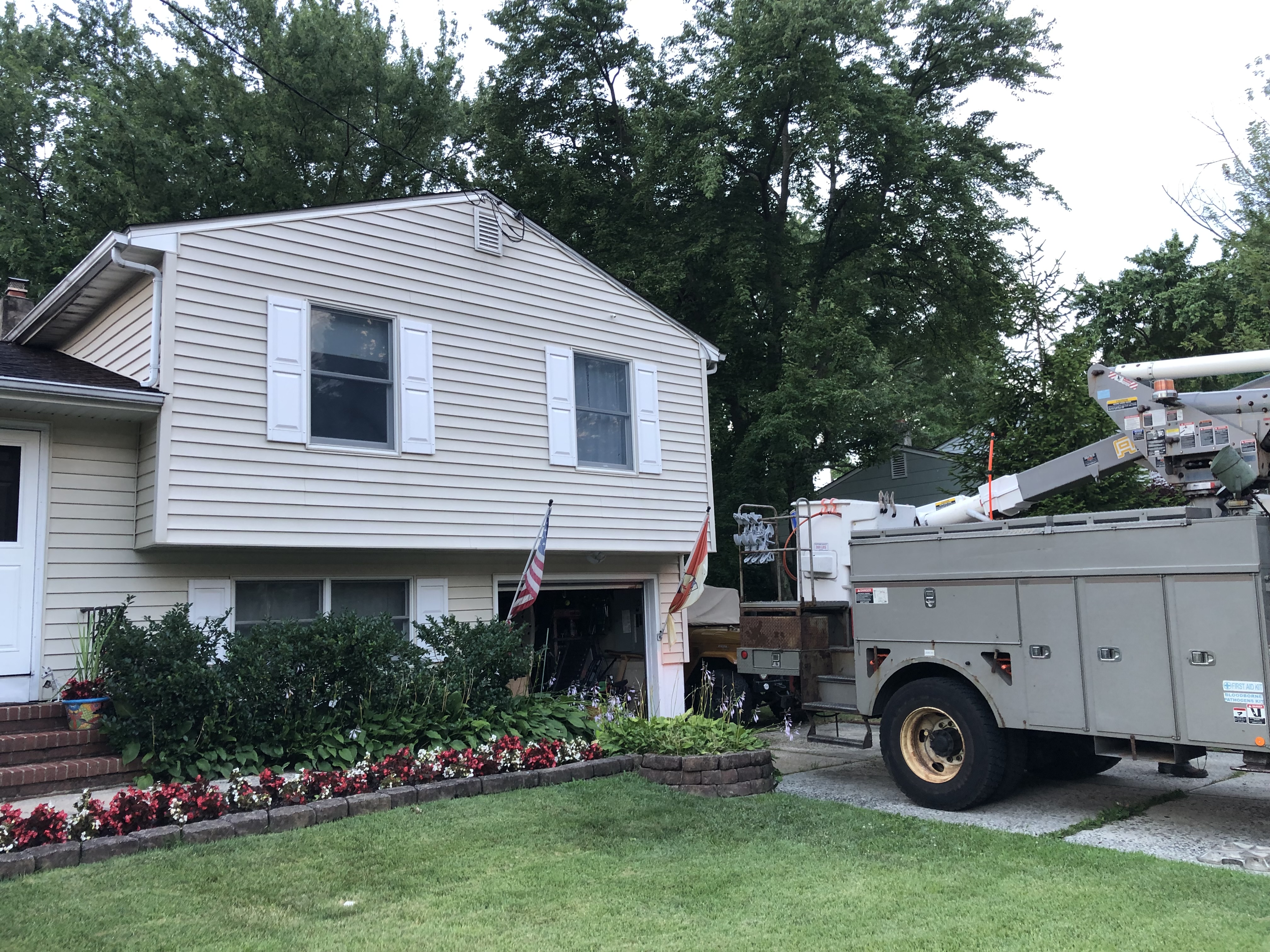 One nasty storm ripped through the Jersey Shore over 4th of July weekend. Thus, damaging the dwelling electrical service. TWO Electrical Contracting teamed up with JCP&L and had the electric fully restored within a few hours. The client was floored! Happy 4th to all!