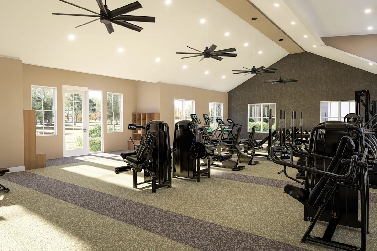 Rendering of the fitness center