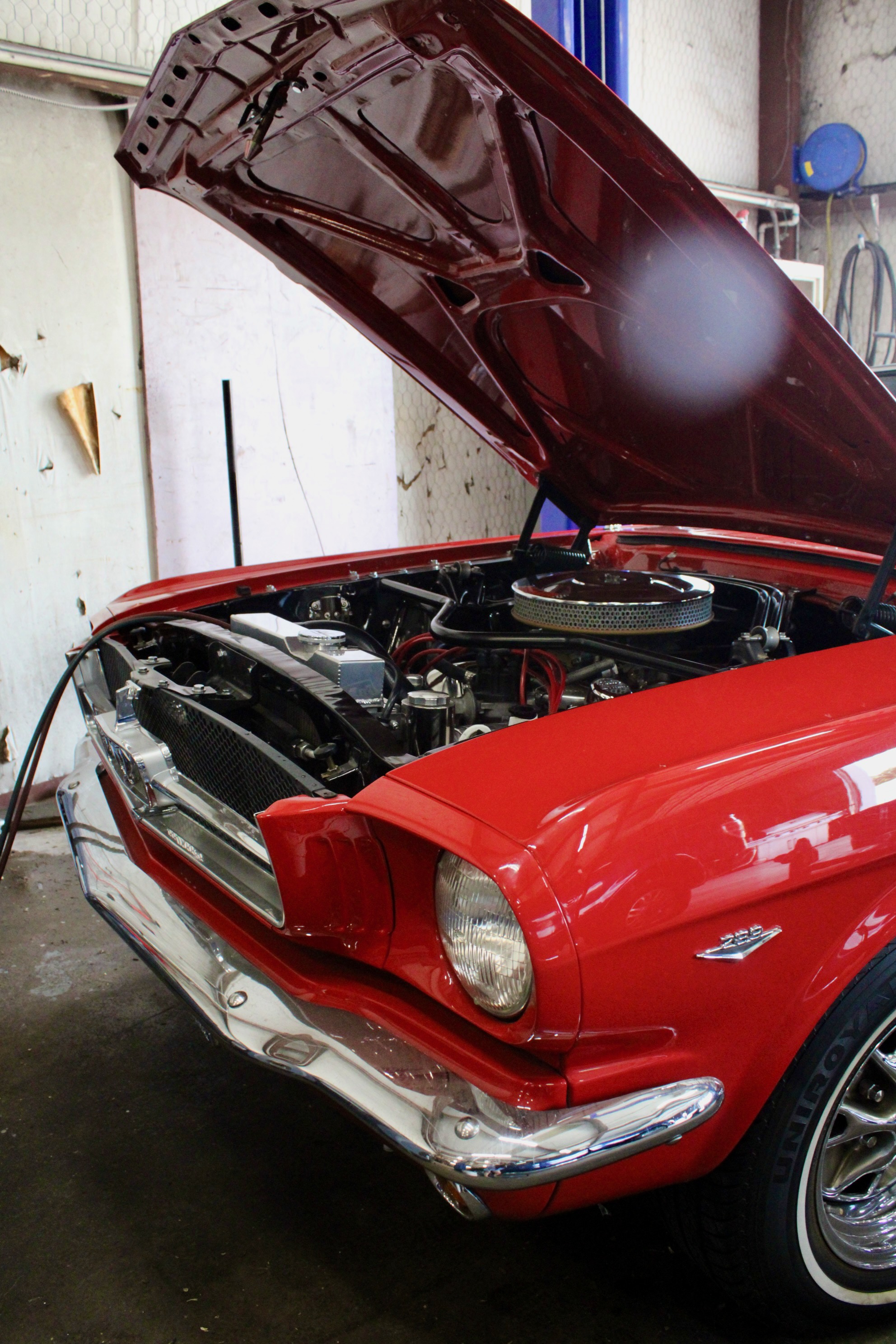 Classic Ford Mustang engine service in Lewisville, TX. 