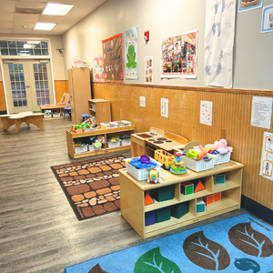 Bright and colorful preschool classroom at Childcare Network with age-appropriate learning materials
