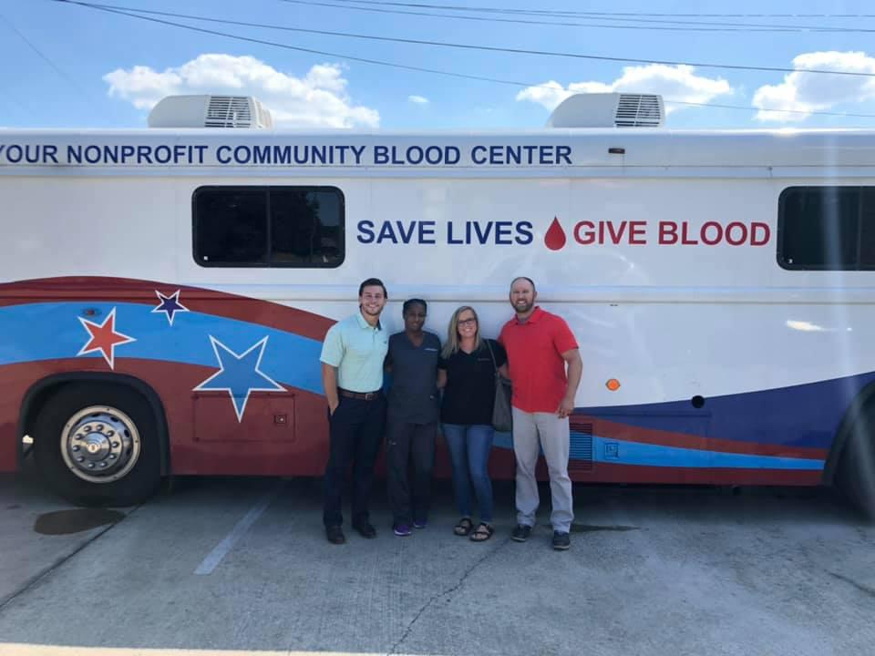 Participating in the community blood drive Zack Henderson - State Farm Insurance Agent Gardendale (205)285-9090