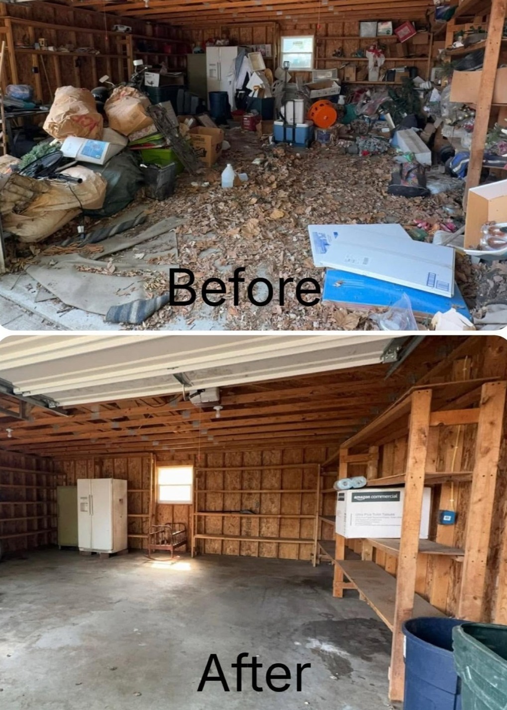 Before and after of Junk cleanup in Springfield il
