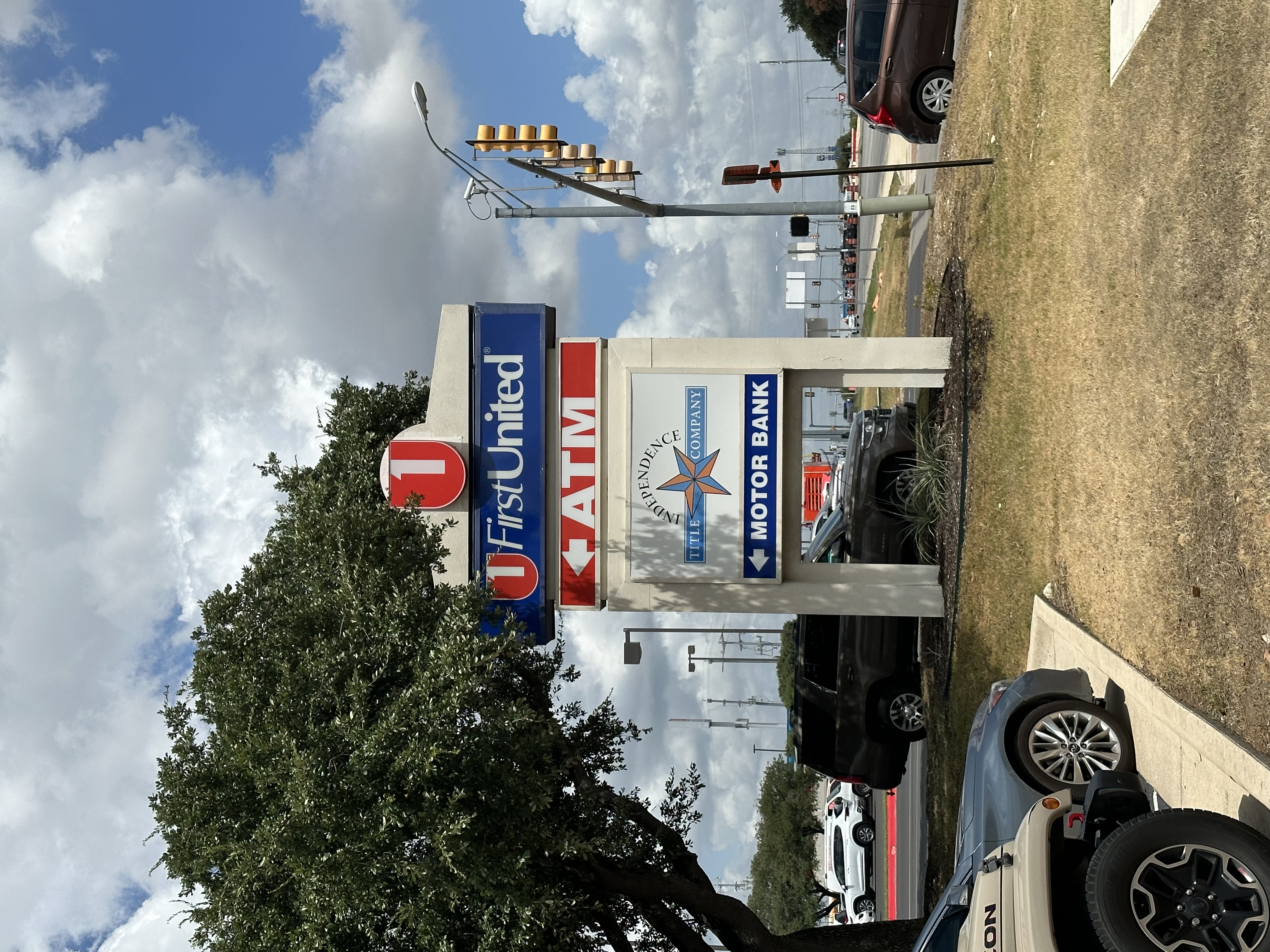 First United Bank - Schertz - exterior ATM sign