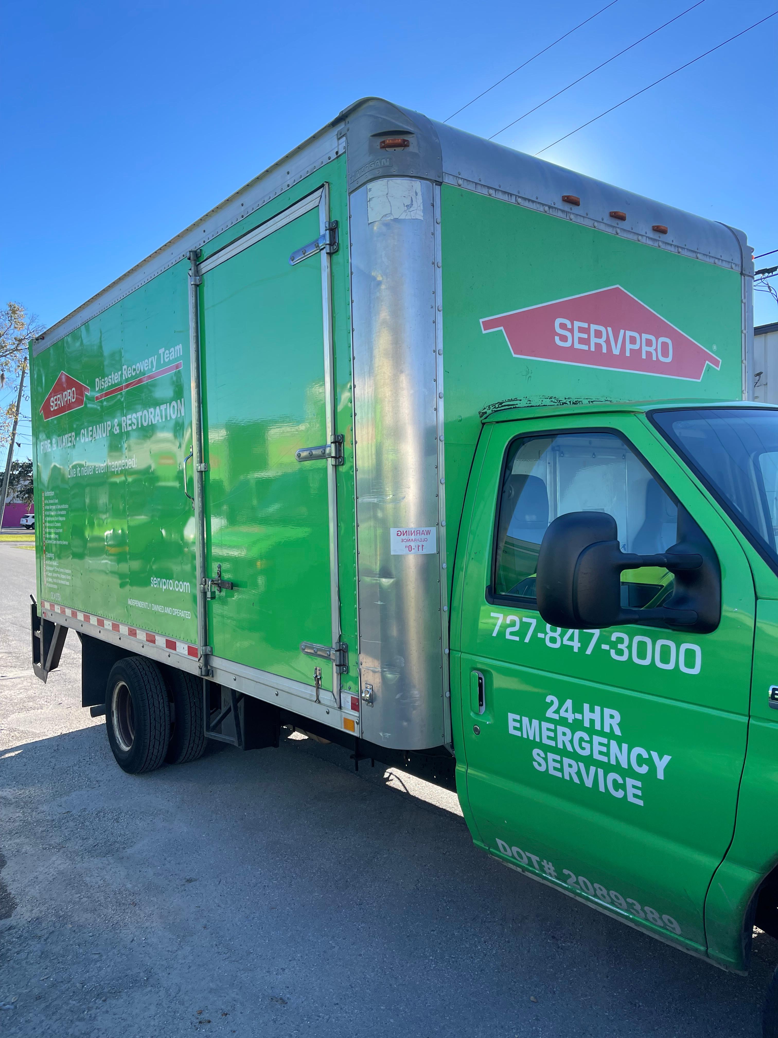 SERVPRO box truck ready for dispatch