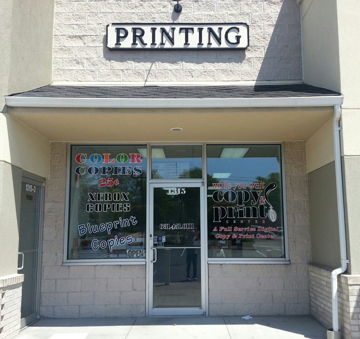 While You Wait Copy and Print, 1315 Middle Country Road Centereach, NY 11720! Over 30 Years of Printing Experience from the Owner/Operator!