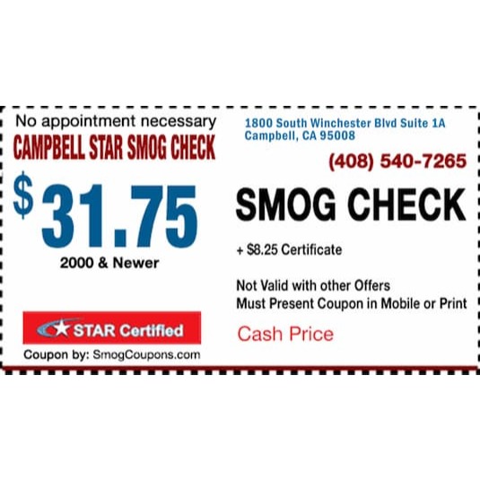 Campbell Star Smog Check Logo