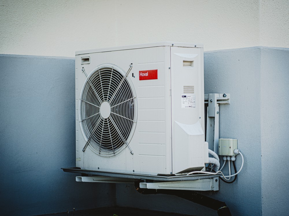 Commercial AC unit mounted to a wall