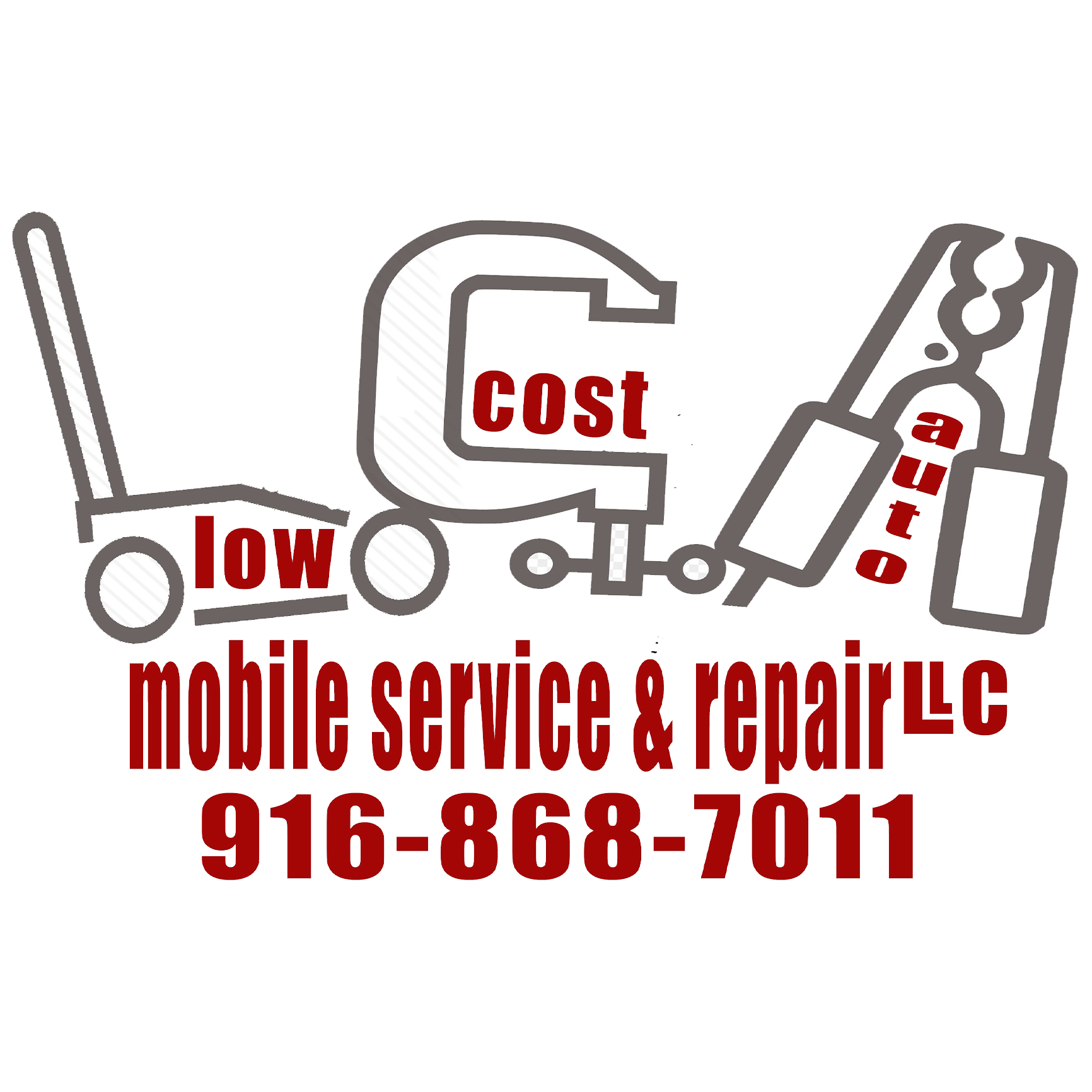 Low Cost Auto Mobile Service And Repair Logo