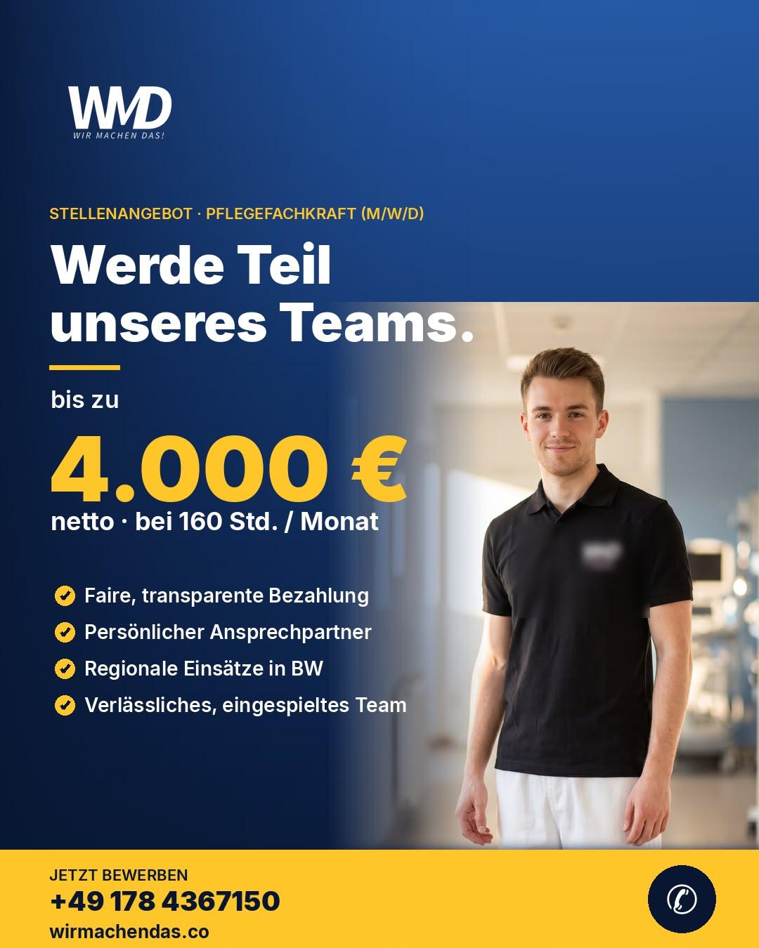 Wir machen das GmbH | Zeitarbeitsfirma für Pflegefachkräfte, Rathausstraße 9 in Bruchsal