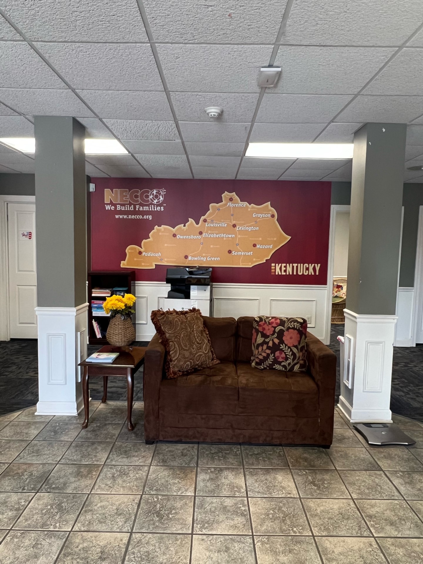 Front lobby at the Necco Bowling Green office.