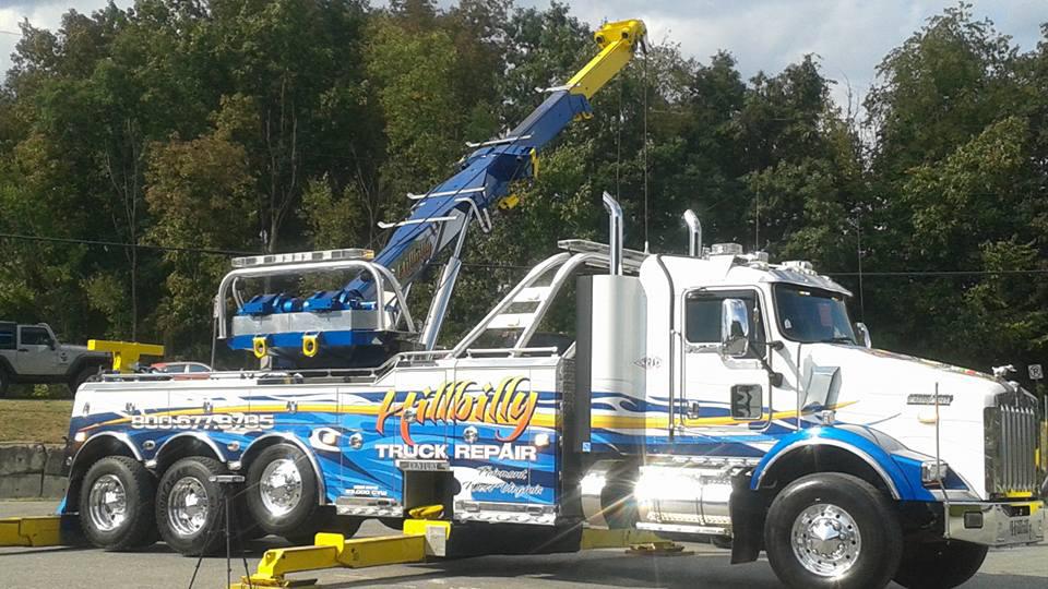 Hillbilly Truck Repair and Towing | (800) 677-8785 | Clarksburg | Commercial Truck Towing | Police Impounds | Private Property Impound (Non-Consensual Towing) | Wide Loads Transportation | Loadshifts | Compressors Movers | Excavators Movers | Bull Dozers Movers | Boom Lifts Movers | Auto Transports | Dually Towing | Flatbed Towing | School Bus Towing | Wrecker Towing | Box Truck Towing | Heavy Duty Towing | Light Duty Towing | Medium Duty Towing | 24 Hour Towing Service | Motorcycle Towing | Limousine Towing | Exotic Car Towing | Tire Service | Tire Changes | Mobile Mechanic | Long Distance Towing