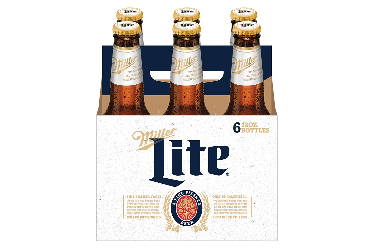 Miller Light 6 Pack Bottle - BEER & WINE
