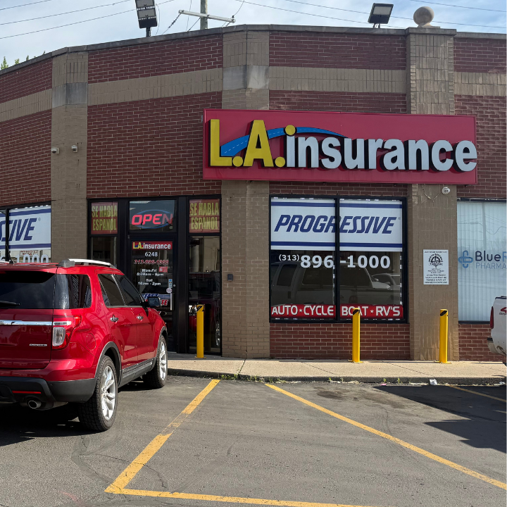 Exterior of the L.A. Insurance located at 6248 Michigan Ave. in MI