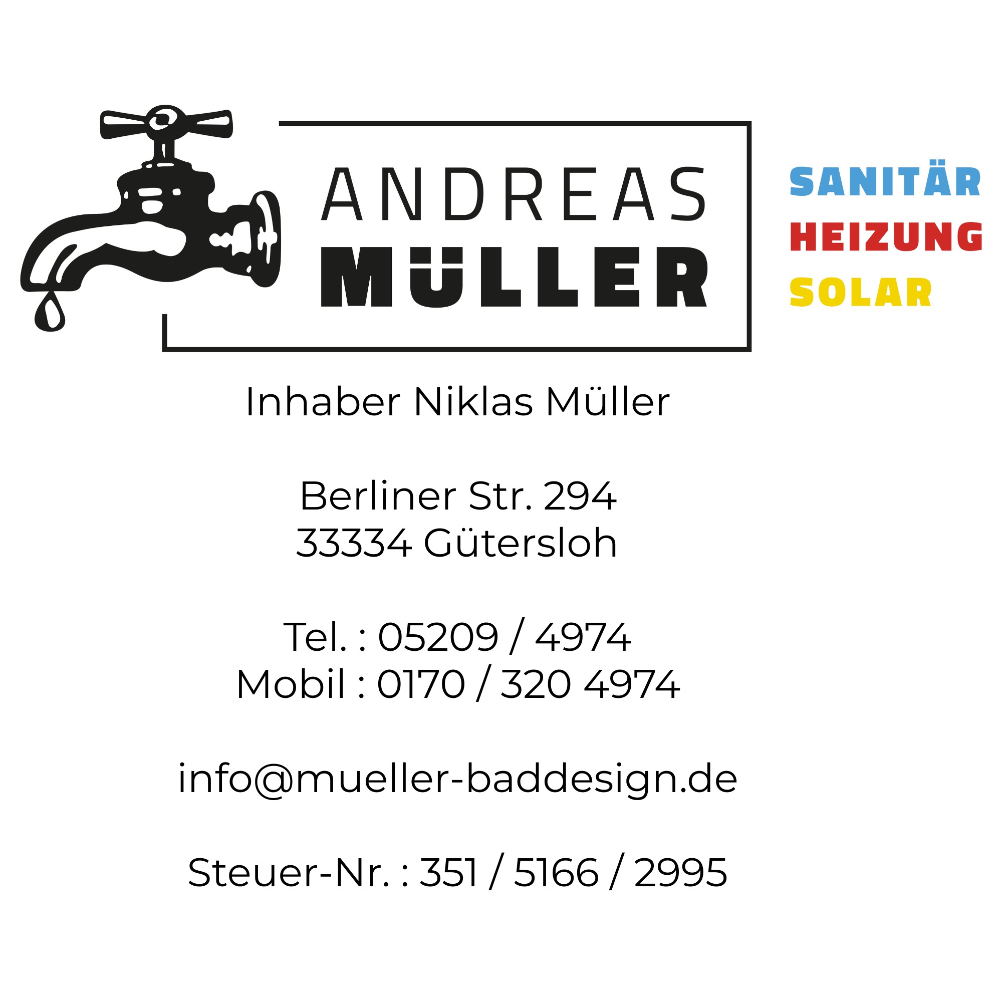Andreas Müller Sanitär-Heizung-Solar Inh. Niklas Müller  